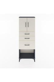 Arges Dolap 2 Raflı 3 Çekmeceli 2 Kapaklı 60x30x163 Antrasit-Aytaşı