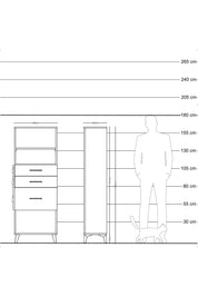 Arges Dolap 2 Raflı 3 Çekmeceli 60x30x163 Aytaşı-Aytaşı