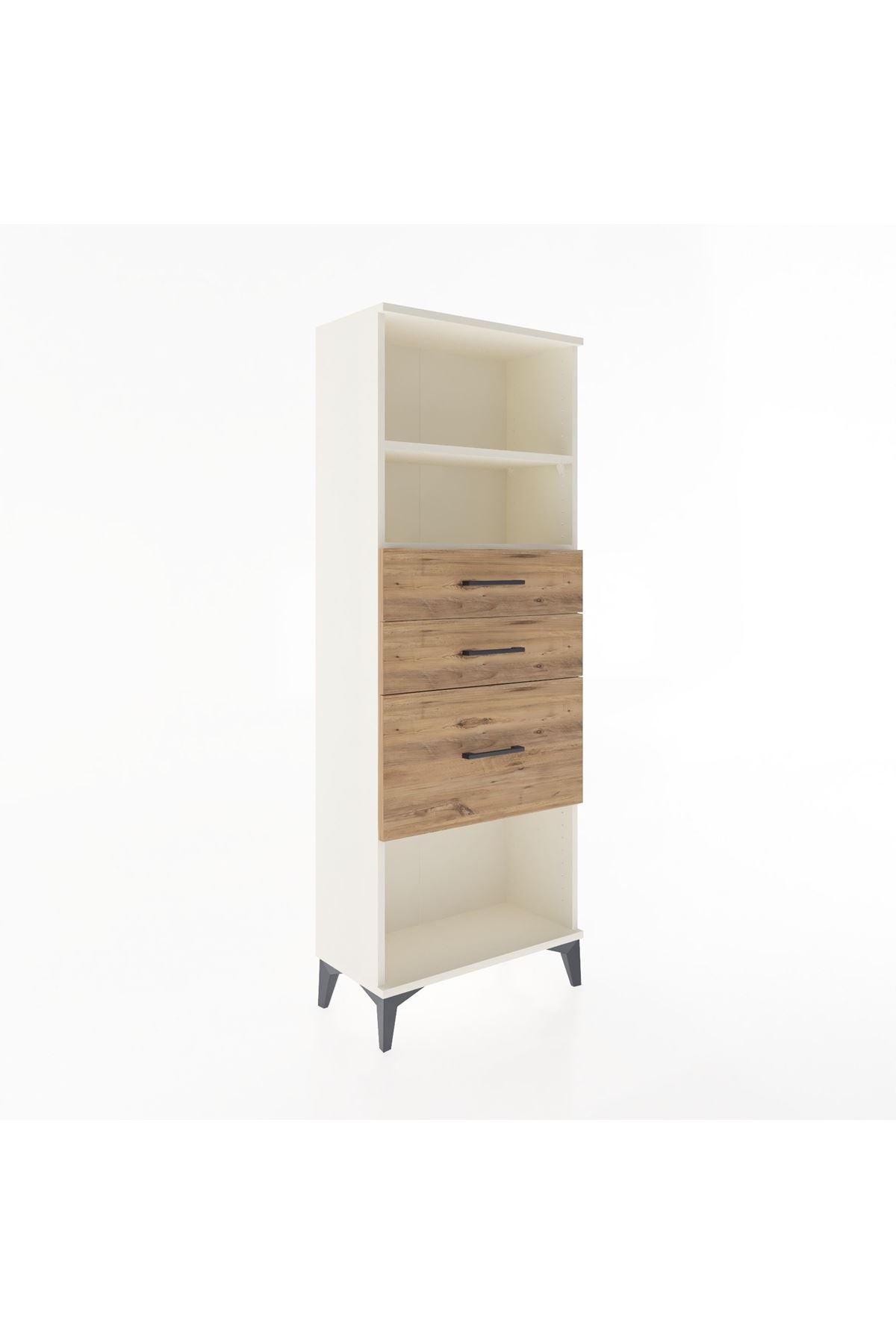 Arges Dolap 2 Raflı 3 Çekmeceli 60x30x163 Aytaşı-Çam