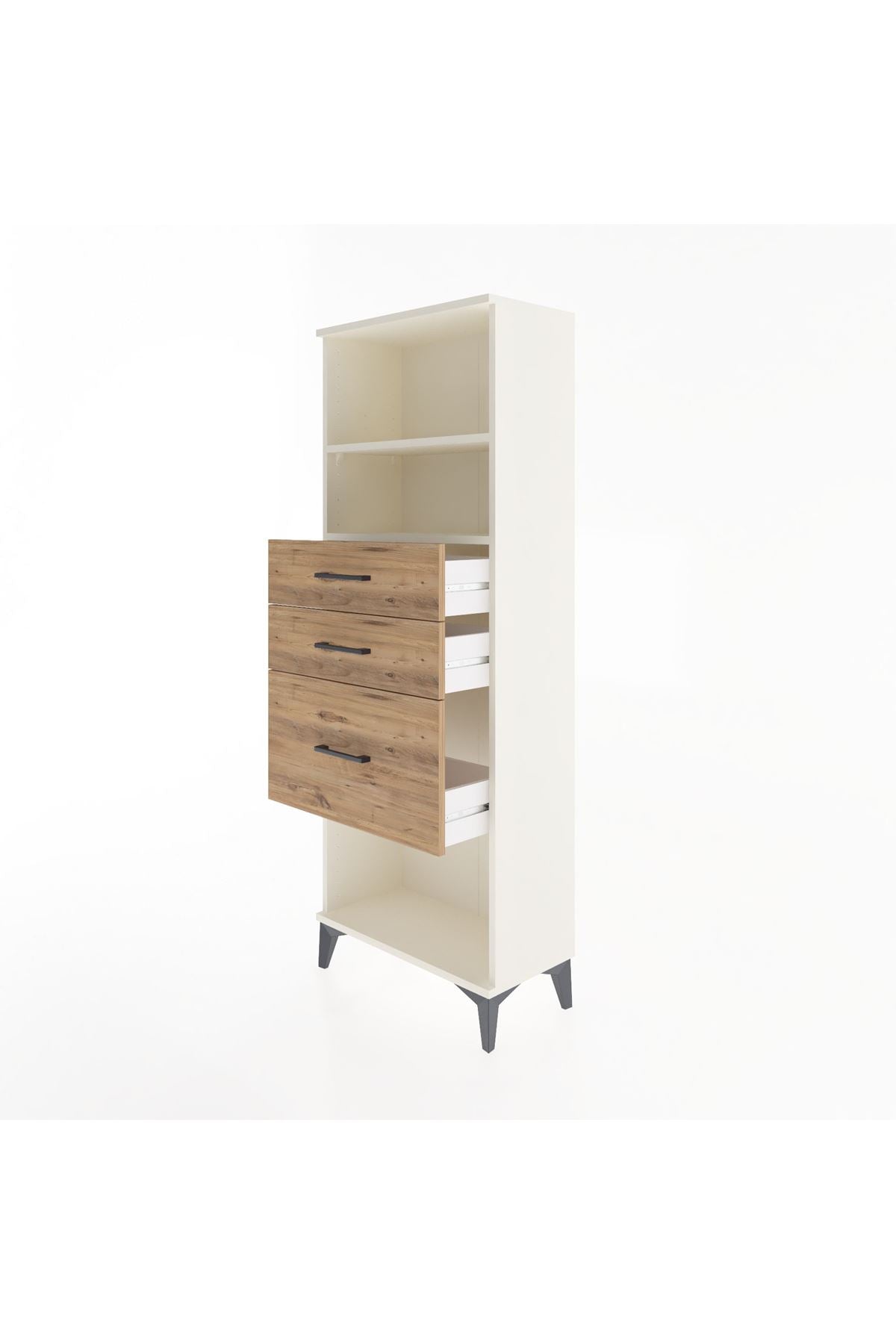 Arges Dolap 2 Raflı 3 Çekmeceli 60x30x163 Aytaşı-Çam