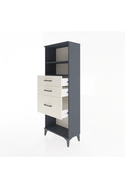 Arges Dolap 2 Raflı 3 Çekmeceli 60x30x163 Antrasit-Aytaşı