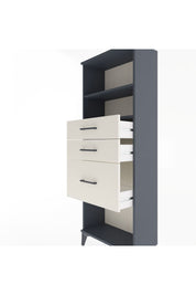 Arges Dolap 2 Raflı 3 Çekmeceli 60x30x163 Antrasit-Aytaşı