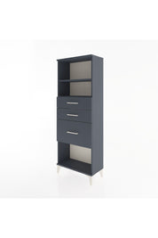 Arges Dolap 2 Raflı 3 Çekmeceli 60x30x163 Antrasit-Antrasit