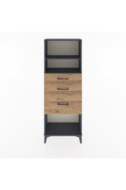 Arges Dolap 2 Raflı 3 Çekmeceli 60x30x163 Antrasit-Çam