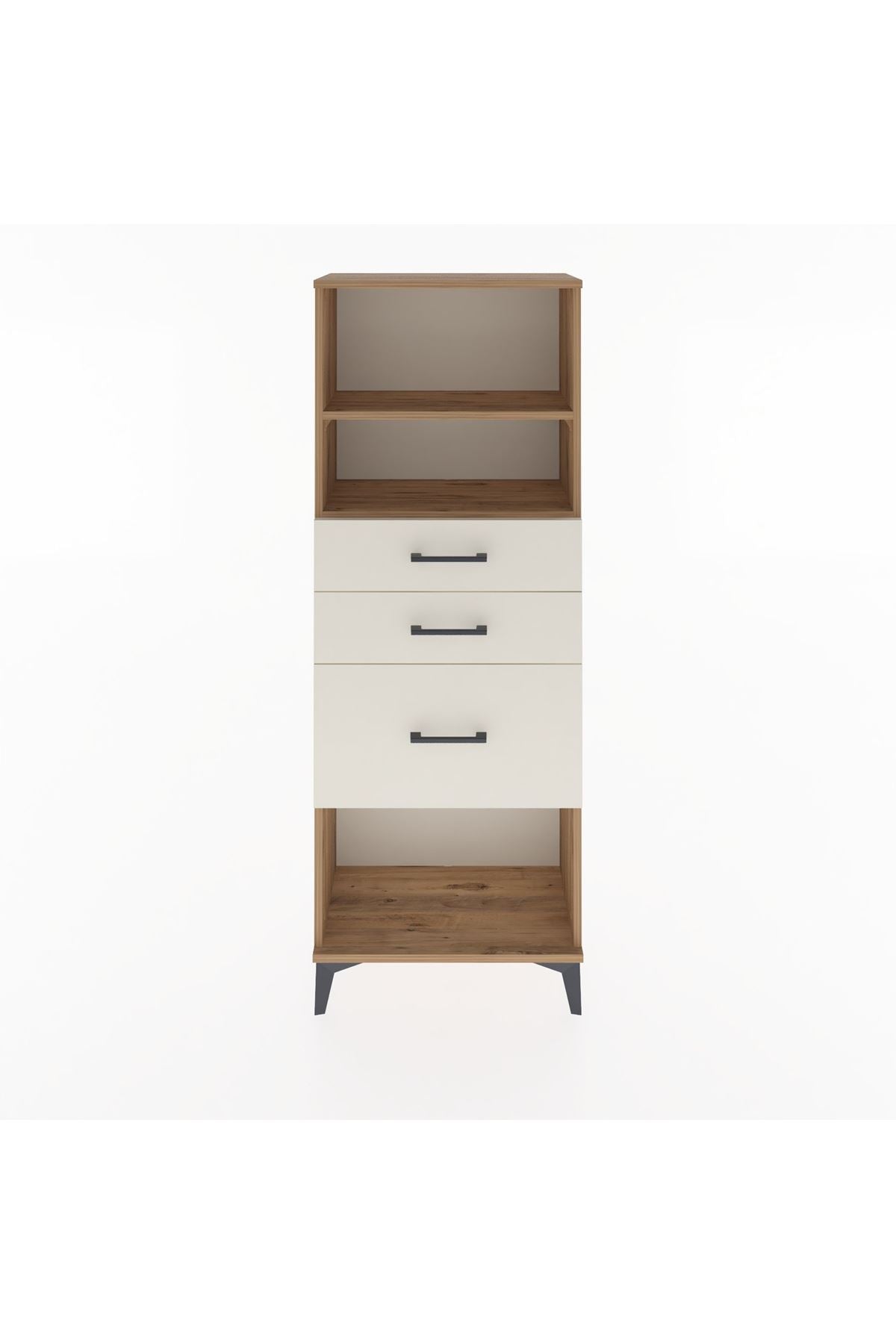 Arges Dolap 2 Raflı 3 Çekmeceli 60x30x163 Çam-Aytaşı