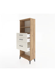 Arges Dolap 2 Raflı 3 Çekmeceli 60x30x163 Çam-Aytaşı