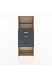 Arges Dolap 2 Raflı 3 Çekmeceli 60x30x163 Çam-Antrasit