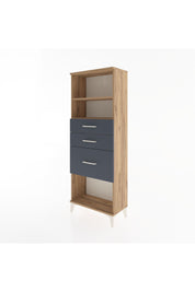 Arges Dolap 2 Raflı 3 Çekmeceli 60x30x163 Çam-Antrasit