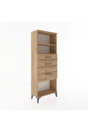 Arges Dolap 2 Raflı 3 Çekmeceli 60x30x163 Çam-Çam