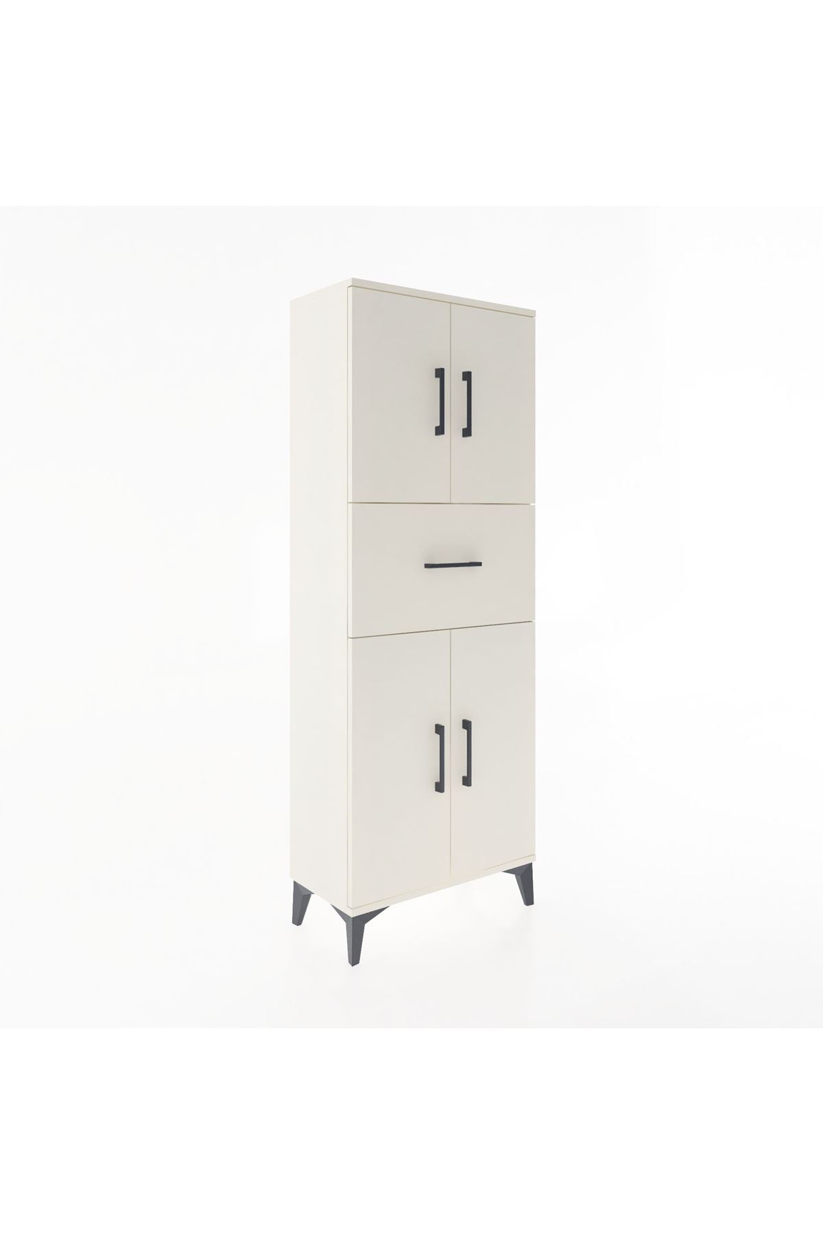 Arges Dolap 2 Raflı Tek Çekmeceli 4 Kapaklı 60x30x163 Aytaşı-Aytaşı