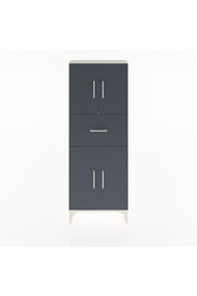 Arges Dolap 2 Raflı Tek Çekmeceli 4 Kapaklı 60x30x163 Aytaşı-Antrasit