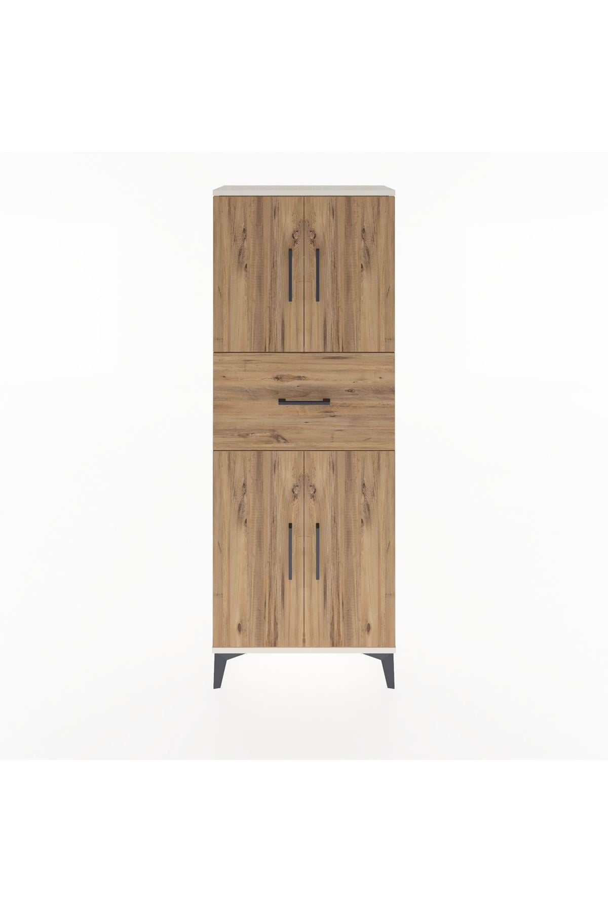 Arges Dolap 2 Raflı Tek Çekmeceli 4 Kapaklı 60x30x163 Aytaşı-Çam