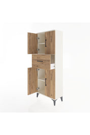 Arges Dolap 2 Raflı Tek Çekmeceli 4 Kapaklı 60x30x163 Aytaşı-Çam