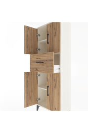 Arges Dolap 2 Raflı Tek Çekmeceli 4 Kapaklı 60x30x163 Aytaşı-Çam