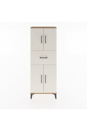 Arges Dolap 2 Raflı Tek Çekmeceli 4 Kapaklı 60x30x163 Çam-Aytaşı