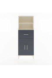 Arges Dolap 3 Raflı Tek Çekmeceli 2 Kapaklı 60x30x163 Aytaşı-Antrasit