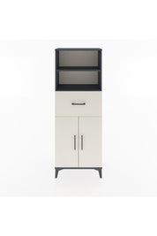 Arges Dolap 3 Raflı Tek Çekmeceli 2 Kapaklı 60x30x163 Antrasit-Aytaşı