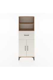 Arges Dolap 3 Raflı Tek Çekmeceli 2 Kapaklı 60x30x163 Çam-Aytaşı