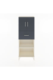 Arges Dolap 3 Raflı Tek Çekmeceli 2 Kapaklı 60x30x163 Aytaşı-Antrasit