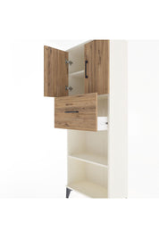 Arges Dolap 3 Raflı Tek Çekmeceli 2 Kapaklı 60x30x163 Aytaşı-Çam