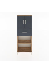 Arges Dolap 3 Raflı Tek Çekmeceli 2 Kapaklı 60x30x163