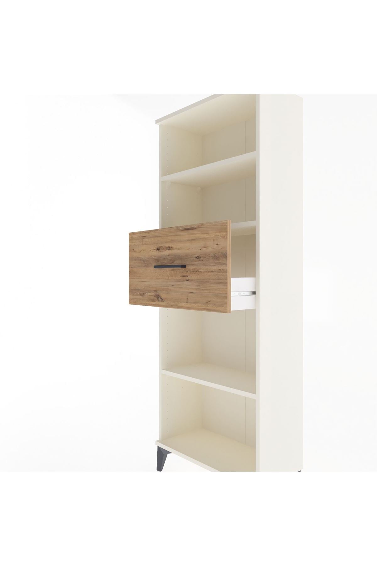 Arges Dolap 3 Raflı Tek Çekmeceli 60x30x163 Aytaşı-Çam