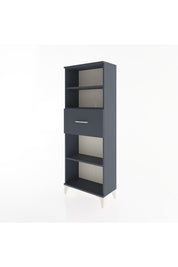 Arges Dolap 3 Raflı Tek Çekmeceli 60x30x163 Antrasit-Antrasit