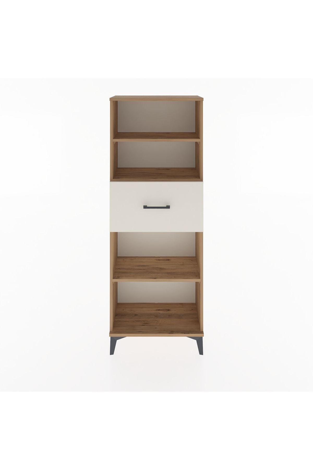 Arges Dolap 3 Raflı Tek Çekmeceli 60x30x163 Çam-Aytaşı