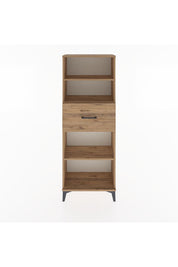 Arges Dolap 3 Raflı Tek Çekmeceli 60x30x163 Çam-Çam