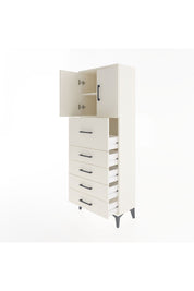 Arges Dolap 2 Raflı 5 Çekmeceli 2 Kapaklı 60x30x163 Aytaşı-Aytaşı