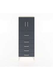 Arges Dolap 2 Raflı 5 Çekmeceli 2 Kapaklı 60x30x163 Aytaşı-Antrasit