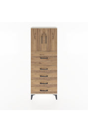 Arges Dolap 2 Raflı 5 Çekmeceli 2 Kapaklı 60x30x163 Aytaşı-Çam