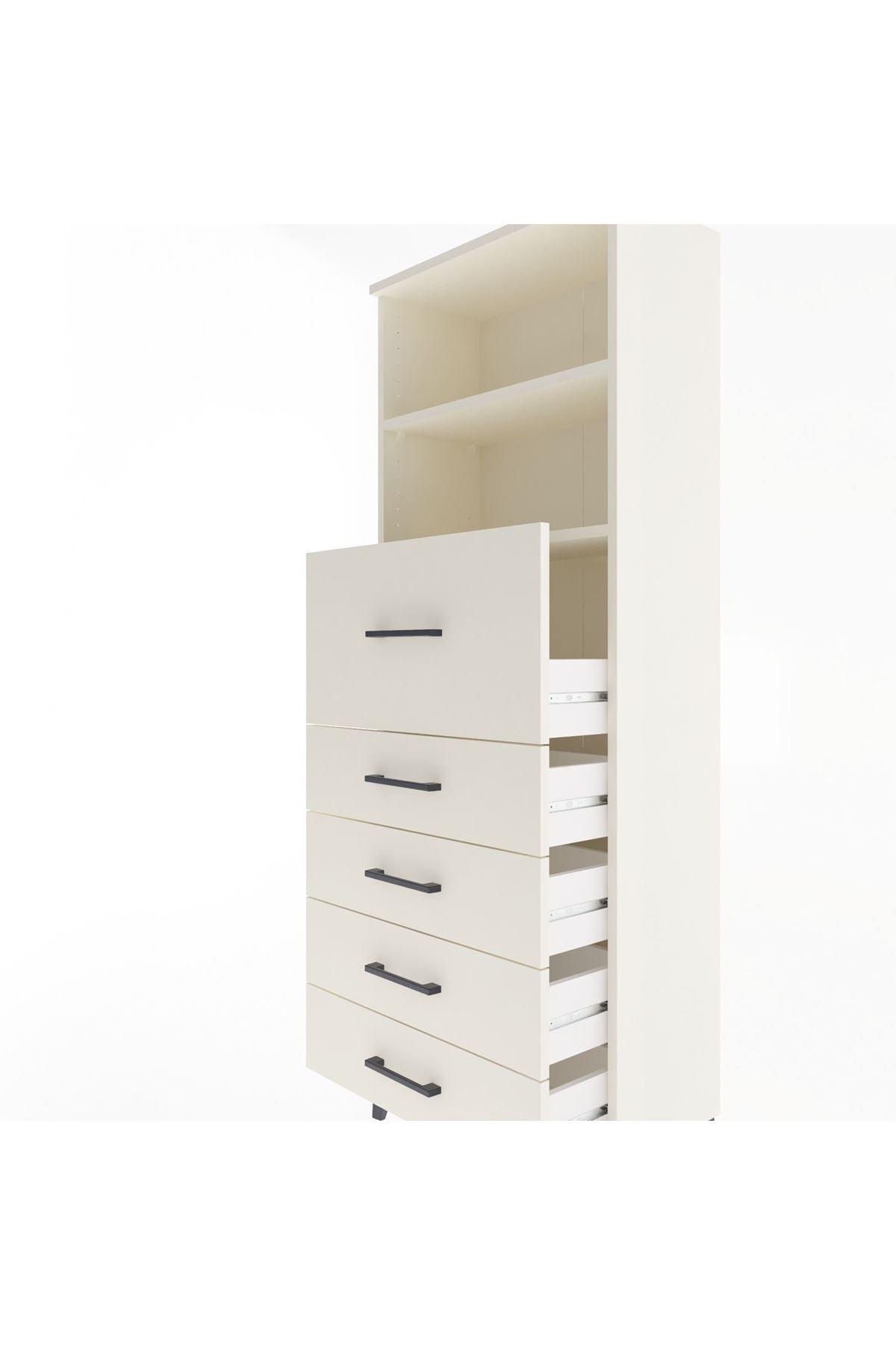 Arges Dolap 2 Raflı 5 Çekmeceli 60x30x163 Aytaşı-Aytaşı