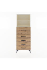 Arges Dolap 2 Raflı 5 Çekmeceli 60x30x163 Aytaşı-Çam