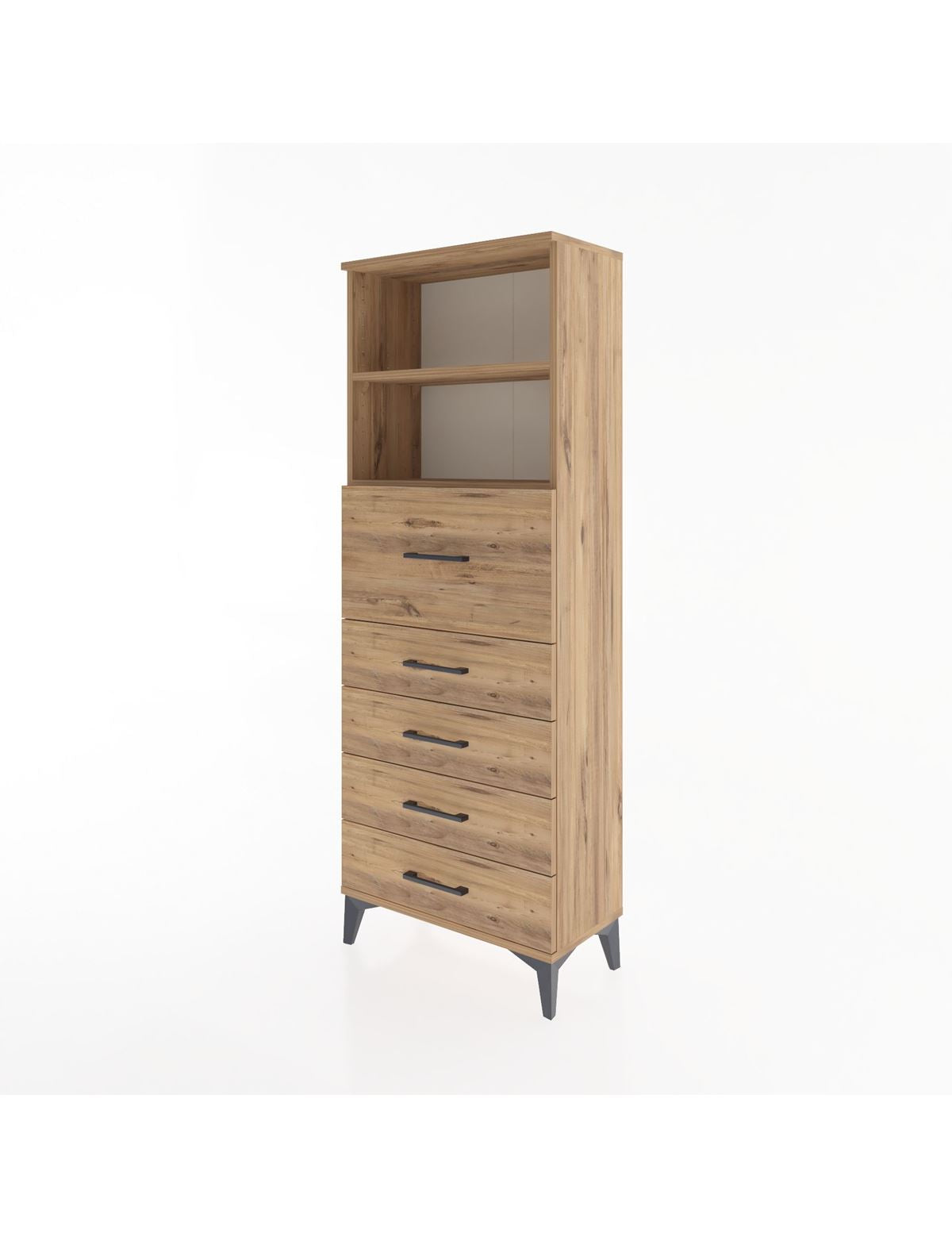 Arges Dolap 2 Raflı 5 Çekmeceli 60x30x163 - S20M046V9A