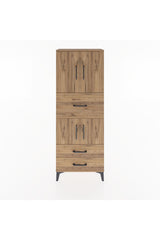 Arges Dolap 3 Raflı 3 Çekmeceli 4 Kapaklı 60x30x163