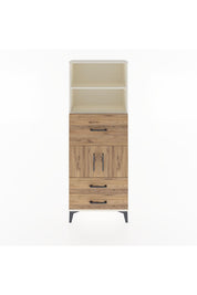 Arges Dolap 3 Raflı 3 Çekmeceli 2 Kapaklı 60x30x163 Aytaşı-Çam