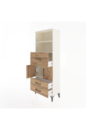 Arges Dolap 3 Raflı 3 Çekmeceli 2 Kapaklı 60x30x163 Aytaşı-Çam