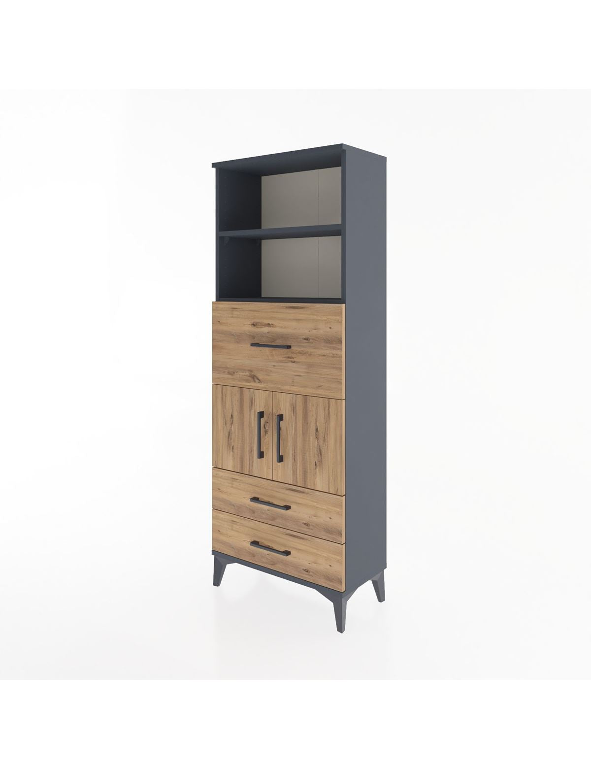 Arges Dolap 3 Raflı 3 Çekmeceli 2 Kapaklı 60x30x163 - S20M048V6A