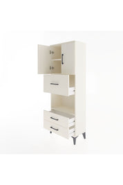 Arges Dolap 3 Raflı 3 Çekmeceli 2 Kapaklı 60x30x163 Aytaşı-Aytaşı