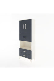 Arges Dolap 3 Raflı 3 Çekmeceli 2 Kapaklı 60x30x163 Aytaşı-Antrasit
