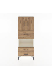 Arges Dolap 3 Raflı 3 Çekmeceli 2 Kapaklı 60x30x163 Aytaşı-Çam