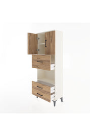 Arges Dolap 3 Raflı 3 Çekmeceli 2 Kapaklı 60x30x163 Aytaşı-Çam