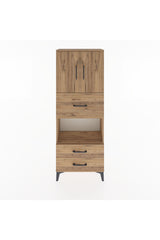 Arges Dolap 3 Raflı 3 Çekmeceli 2 Kapaklı 60x30x163