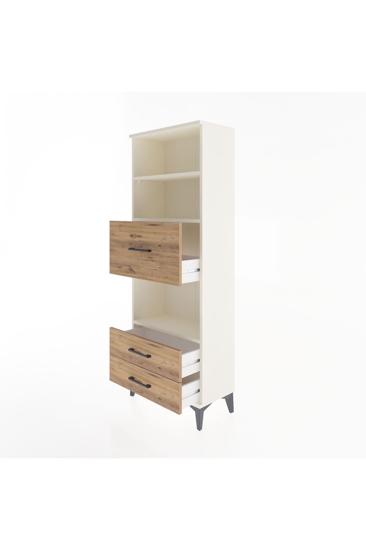 Arges Dolap 3 Raflı 3 Çekmeceli 60x30x163 Aytaşı-Çam