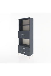 Arges Dolap 3 Raflı 3 Çekmeceli 60x30x163 Antrasit-Antrasit