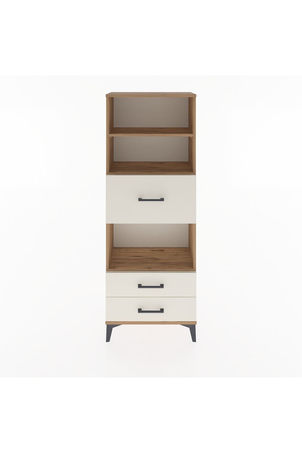 Arges Dolap 3 Raflı 3 Çekmeceli 60x30x163 Çam-Aytaşı