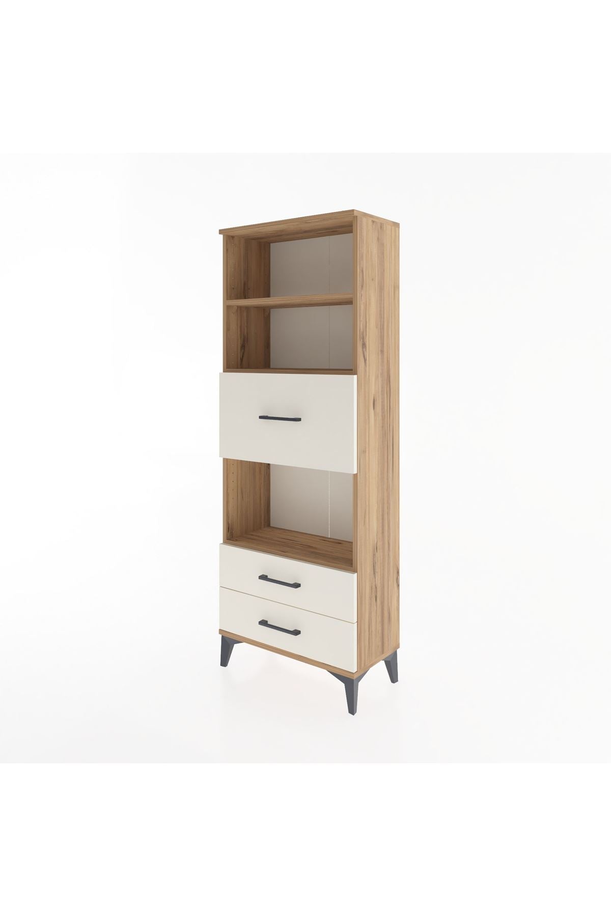 Arges Dolap 3 Raflı 3 Çekmeceli 60x30x163 Çam-Aytaşı