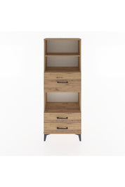 Arges Dolap 3 Raflı 3 Çekmeceli 60x30x163 Çam-Çam