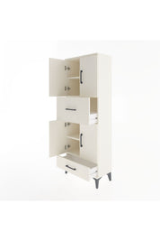 Arges Dolap 4 Raflı 2 Çekmeceli 4 Kapaklı 60x30x163 Aytaşı-Aytaşı